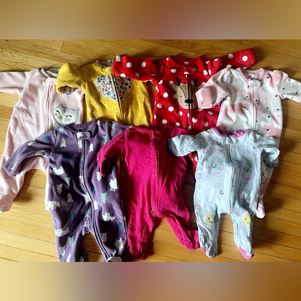 Baby girl, 3 month sleepers